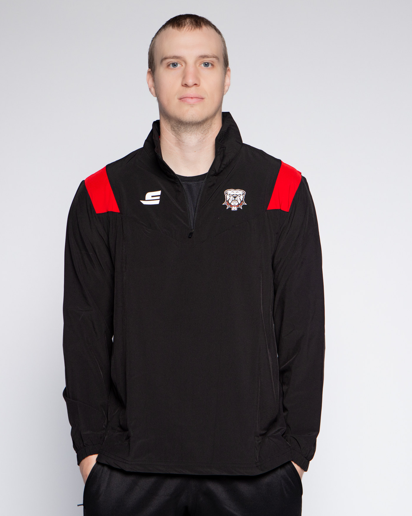Veste demi zip - Black & Red