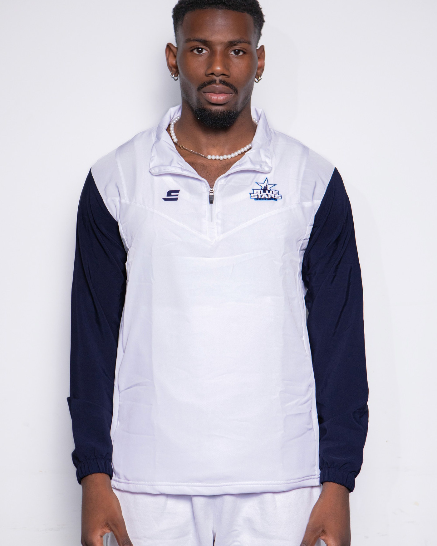 Veste demi zip White/Navy - Blue Stars