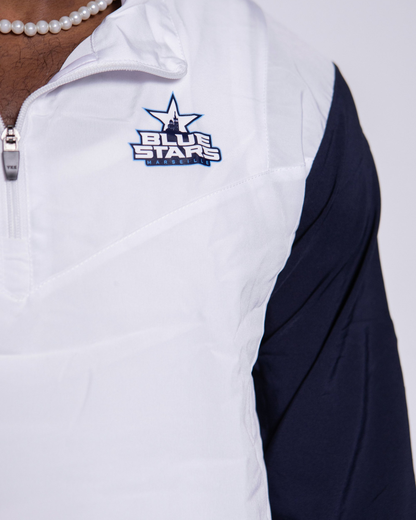 Veste demi zip White/Navy - Blue Stars — visuel 2