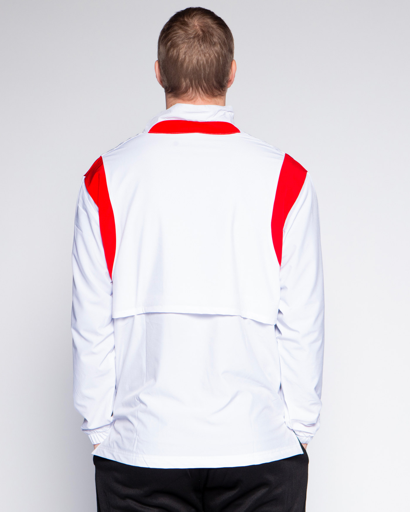 Veste demi zip - Blanc & Rouge — visuel 3