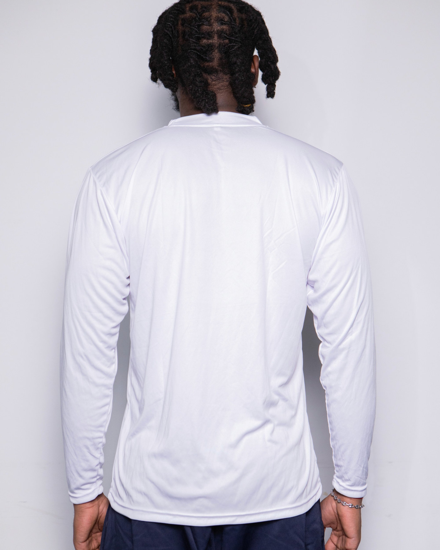 T-shirt Performance White - Long Sleeve - Blue Stars Marseille — visuel 4