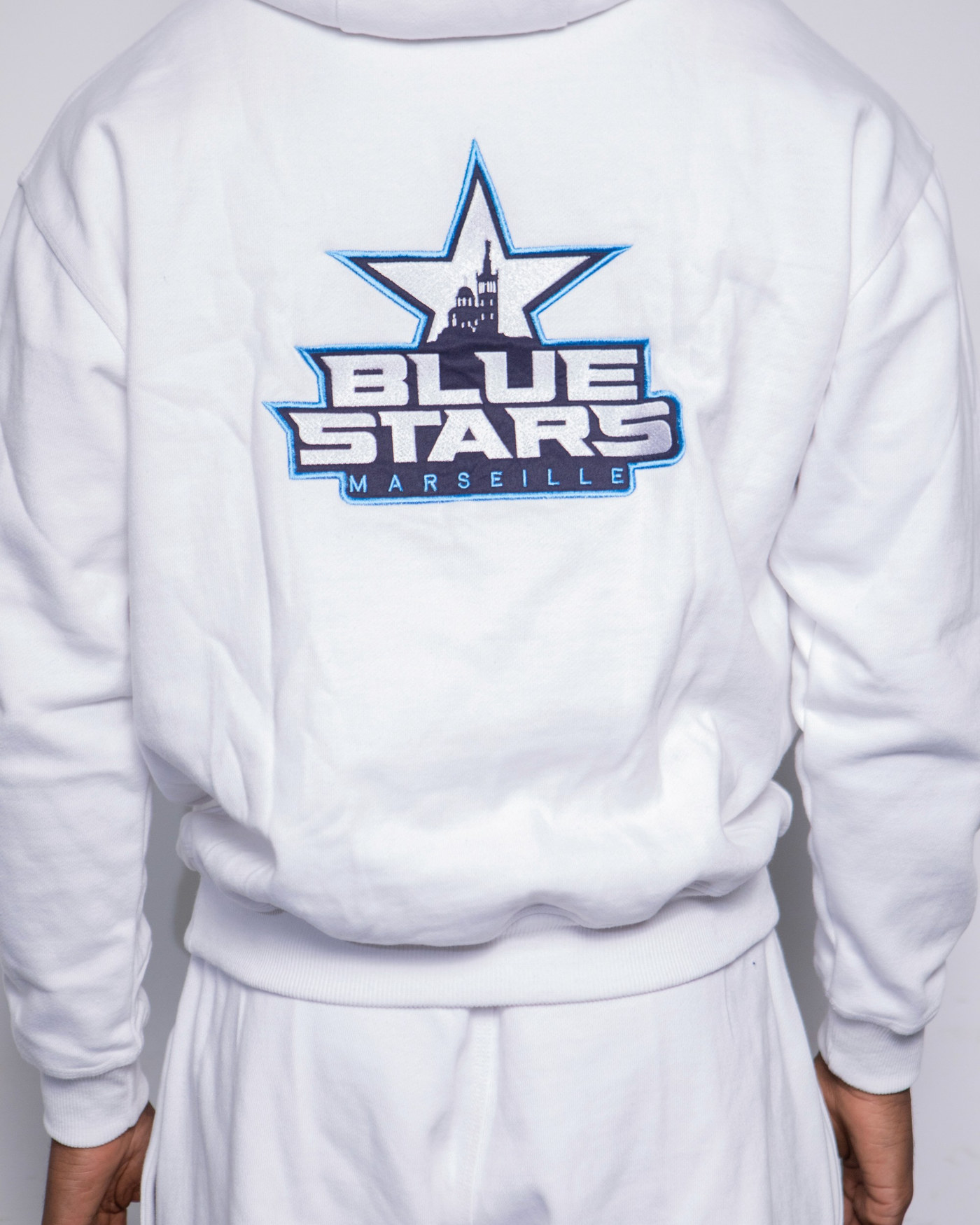 Hoodie Lifestyle White - Blue Stars Marseille — visuel 2