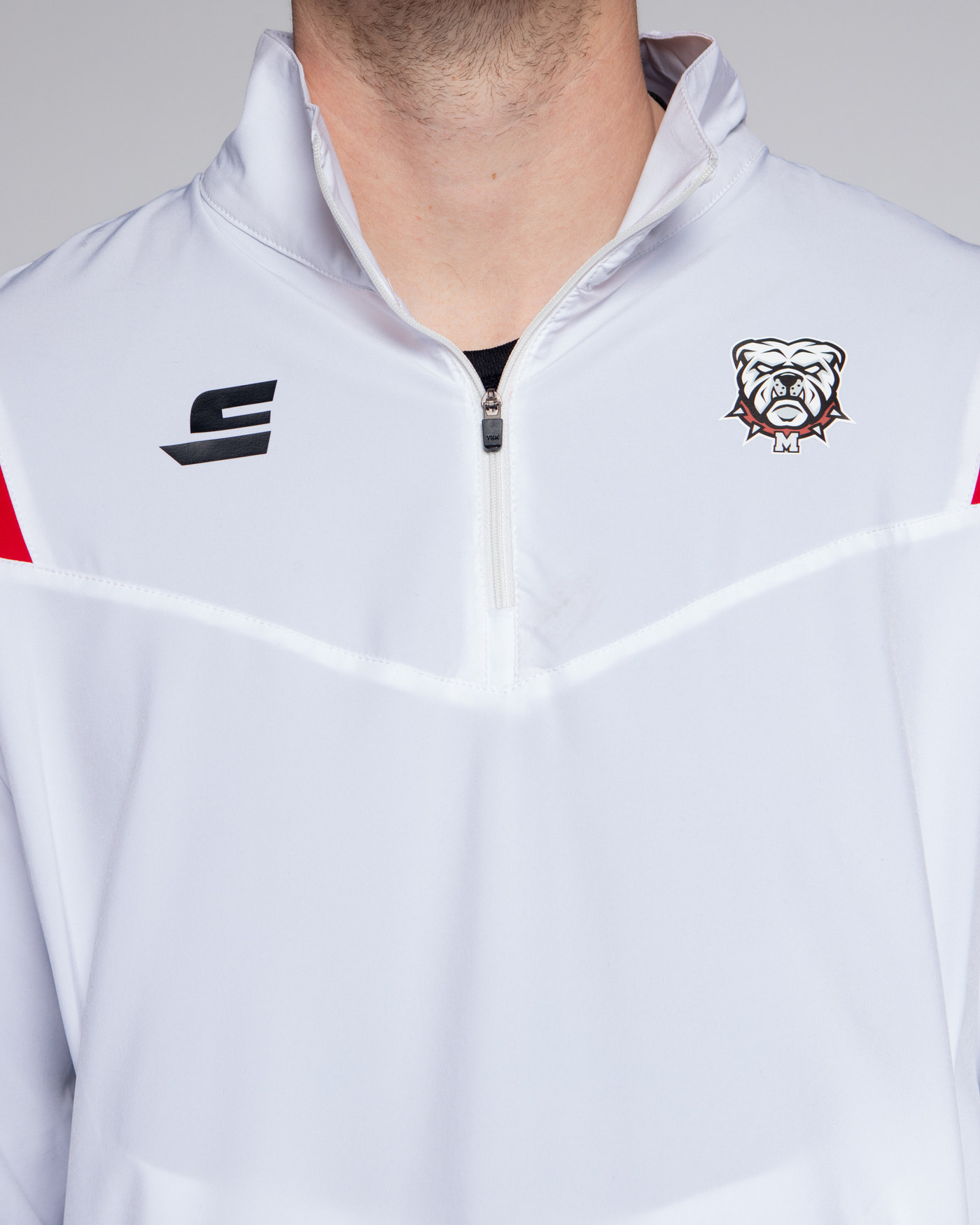 Veste demi zip  - White & Red — visuel 2