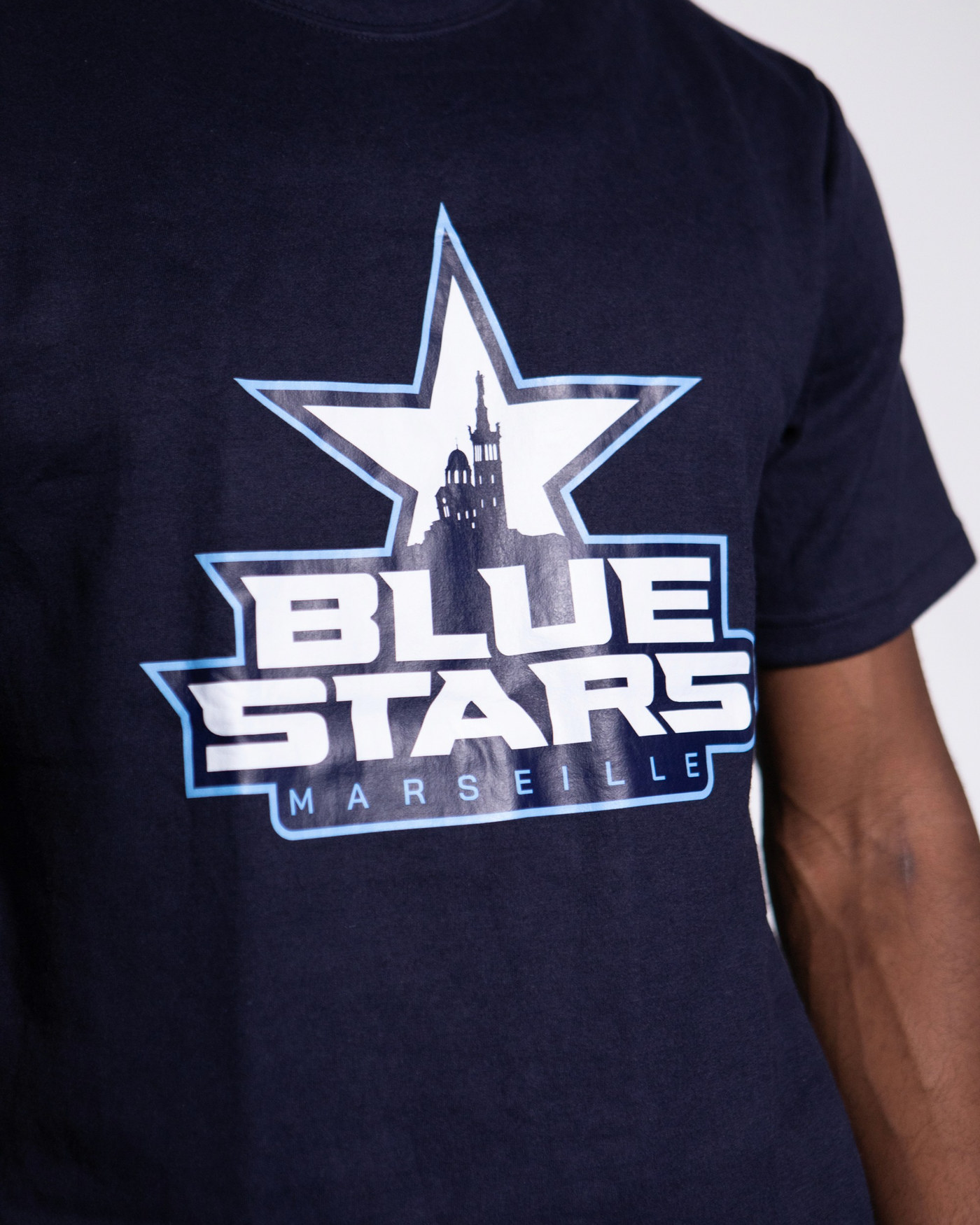T-Shirt Lifestyle Navy (Front) - Blue Stars Marseille — visuel 2