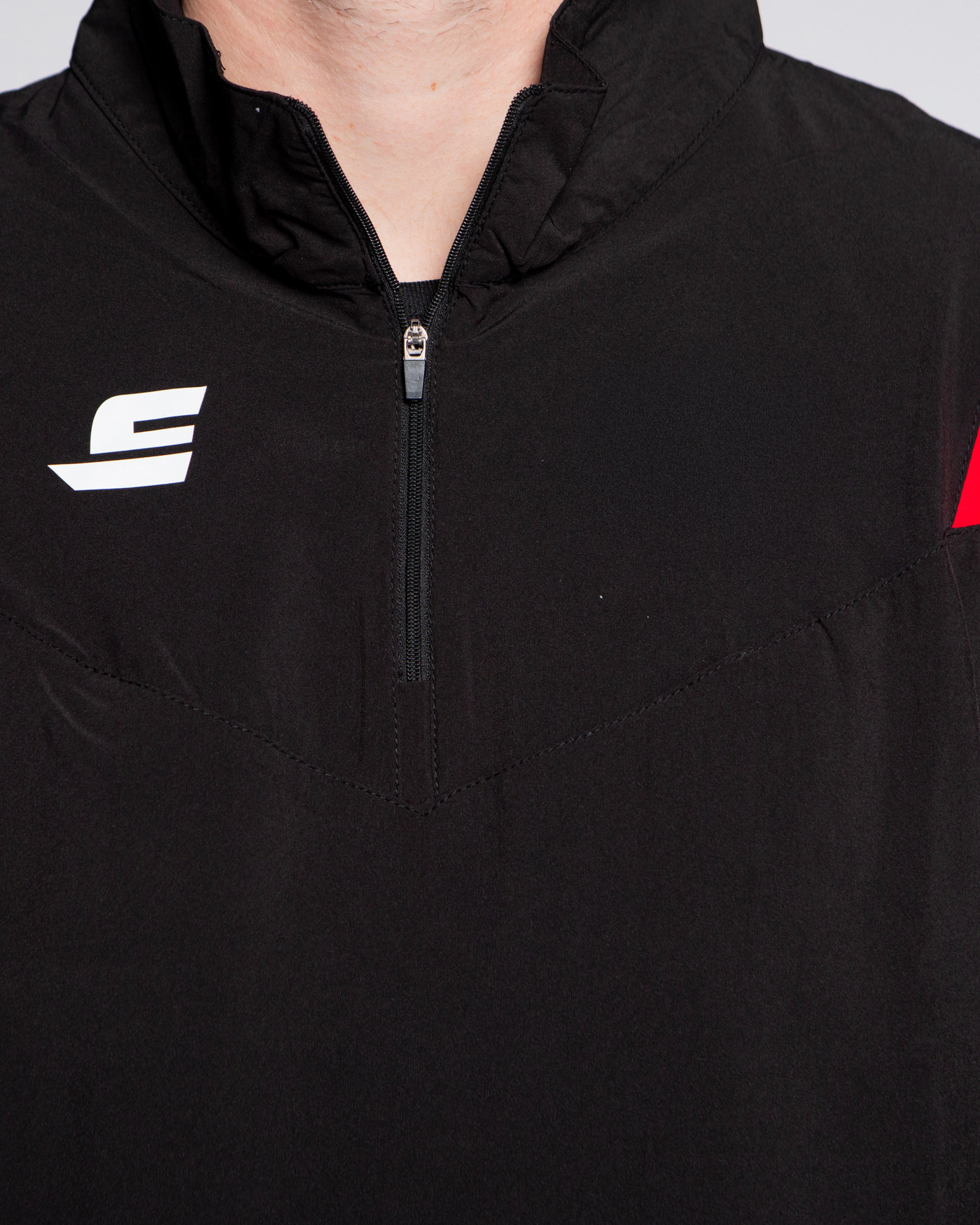 Veste demi zip - Noir & Rouge — visuel 2