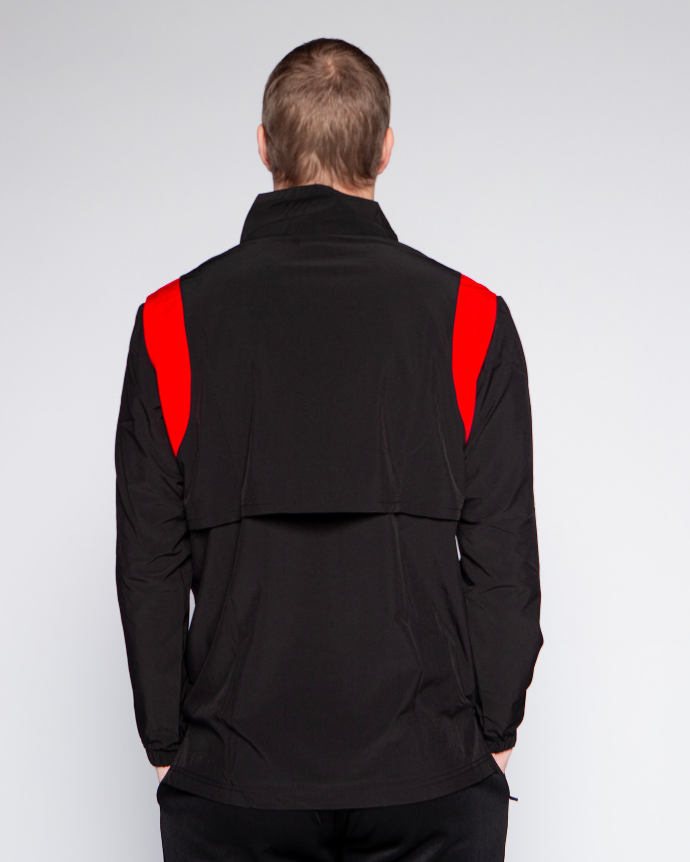 Veste demi zip - Noir & Rouge — visuel 3