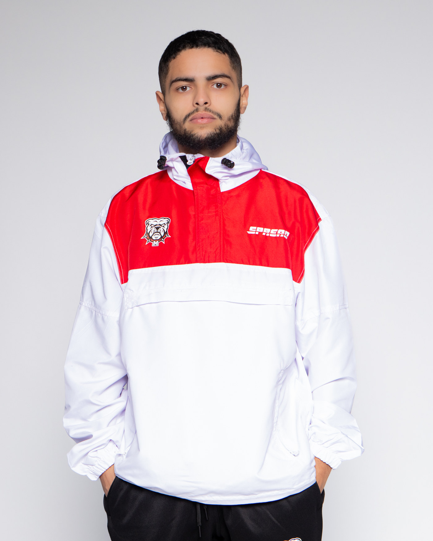 Windbreaker - White & Red