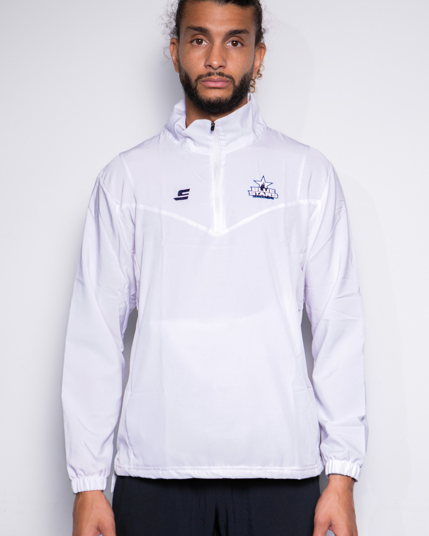 Veste demi zip Full White - Blue Stars