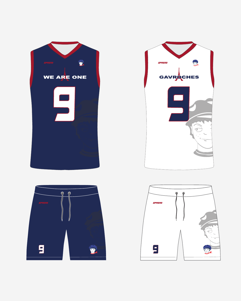 Ensemble flag réversible homme — Gavroches - visuel 1