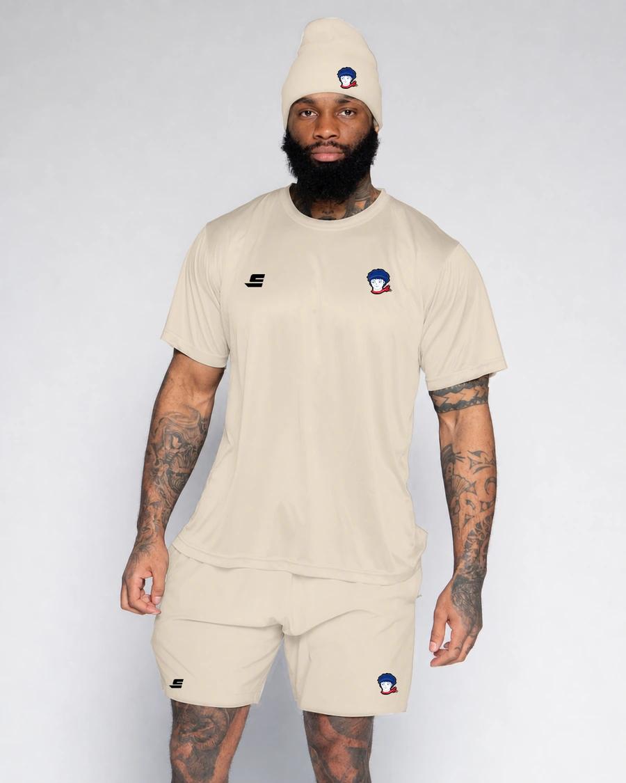 T-shirt performance - Manches courtes - uni — Beige - visuel 1
